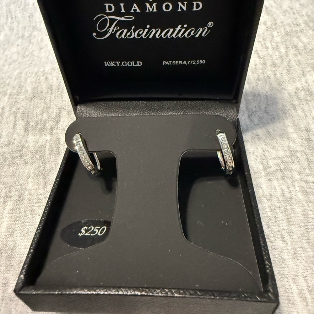 Macy's Silver and Diamond Cuff Links